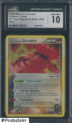 2004 Pokemon Ex Team Magma Vs Aqua #9/95 Team Magma's Groudon Holo CGC 10 - Image 1