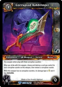 Corrupted Ashbringer - Reign of Fire - World of Warcraft TCG - Image 1