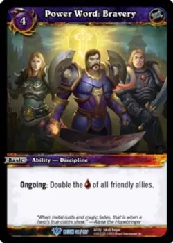 Power Word: Bravery - Reign of Fire - World of Warcraft TCG - Image 1