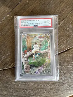 2024 POKEMON JAPANESE #192/SV-P MEOWTH SD GENERATIONS SP BTL SET PSA 10 - Image 3