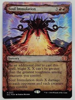MTG Lorwyn Eclipsed - ECL 321 Soul Immolation (Showcase) - Mythic Foil - Image 1