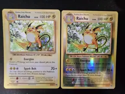 Pokemon TCG: Raichu Holo & Raichu Reverse Holo 36/108 XY Evolutions LP - Image 1