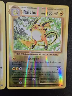Pokemon TCG: Raichu Holo & Raichu Reverse Holo 36/108 XY Evolutions LP - Image 3