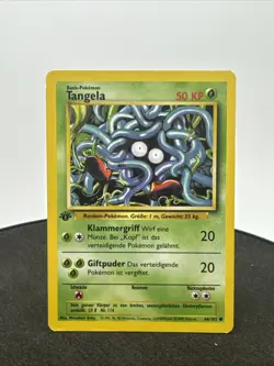 GERMAN *** Pokemon Card - Tangela German 1st Edition Base Set 66/102 Common - Image 1