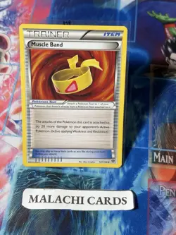 Pokemon x1 Muscle Band - XY Base Set (Uncommon 121/146) (Heavy Play!) - Image 1