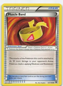 Muscle Band 121/146 Uncommon Normal XY Base Set LP Pokemon - Image 1