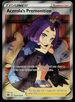 Pokemon Card - Acerola's Premonition Brilliant Stars TG24/TG30 Ultra Rare - Image 1