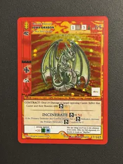 MetaZoo Wilderness Iowa Dragon Full Holo 17/165 eBay Stamped Card RARE - Image 1