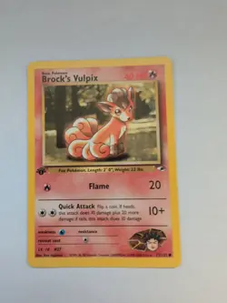 Pokemon Card - Brock's Vulpix Gym Heroes 73/132 Common 1st Edition - Image 1