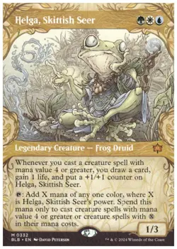 Helga, Skittish Seer (Showcase) M Bloomburrow 332 - Image 1