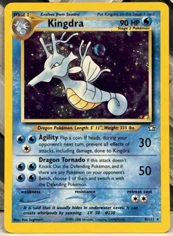 Kingdra Holo Rare 8/111 LP 2000’ Neo Genesis Pokemon TCG - Image 1
