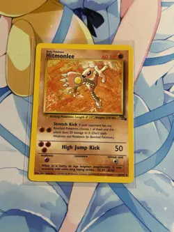 Hitmonlee ⭐ 22/62 Rare Fossil 1999 Pokemon LP - Image 1