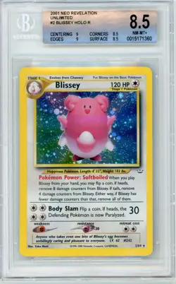 BGS 8.5 Blissey Holo - Pokemon 2001 Neo Revelation #2 - Image 1