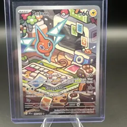 Pokemon TCG - 2025: Destined Rivals Set Rotom 197/182 Full Art Illustration NM - Image 1
