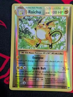 RAICHU 36/108 HOLO RARE XY EVOLUTIONS POKEMON TCG REVERSE HOLO NM - Image 1