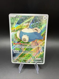 Pokemon TCG Snorlax Illustration Rare Scarlet and Violet 151 ETB Promo - Image 1