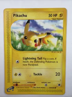 Pikachu 124/165 MP Expedition Base Set Pokemon Vintage - Image 1