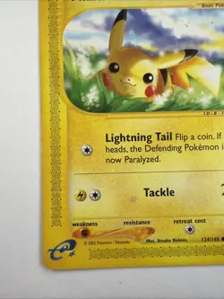 Pikachu 124/165 MP Expedition Base Set Pokemon Vintage - Image 3