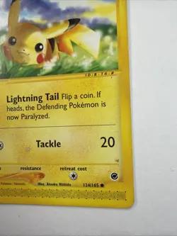 Pikachu 124/165 MP Expedition Base Set Pokemon Vintage - Image 4