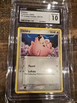 Pokemon Clefairy 53/115 EX Unseen Forces - CGC 10 TCG Vintage - Image 1