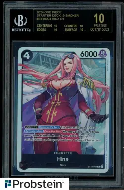2024 One Piece Starter Deck 19 Smoker ST19004 Hina ST BGS 10 BLACK LABEL - Image 1