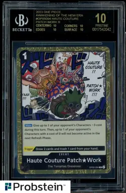 2023 One Piece Awkening/New Era #094 Haute Couture Patch Work BGS 10 BLACK LABEL - Image 1