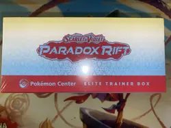 Paradox Rift Pokemon Center Exclusive ETB factory Sealed Roaring Moon - Image 4
