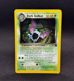 Pokemon Team Rocket 7/82 Dark Golbat Holo Vintage SWIRL! - Image 1