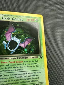 Pokemon Dark Golbat Holo Rare 1st Edition Team Rocket 7/82 LP WOTC SWIRL - Image 2