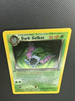 Pokemon Dark Golbat Holo Rare 1st Edition Team Rocket 7/82 LP WOTC SWIRL - Image 3