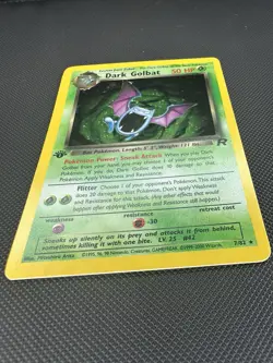 Pokemon Dark Golbat Holo Rare 1st Edition Team Rocket 7/82 LP WOTC SWIRL - Image 4