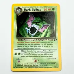 Dark Golbat 7/82 Rare Holo Team Rocket Vintage Pokemon TCG - LP+ + SWIRL 🌀 - Image 1