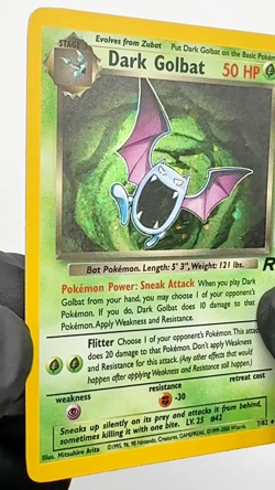 Dark Golbat 7/82 Rare Holo Team Rocket Vintage Pokemon TCG - LP+ + SWIRL 🌀 - Image 2