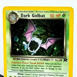 Dark Golbat 7/82 Rare Holo Team Rocket Vintage Pokemon TCG - LP+ + SWIRL 🌀 - Image 3