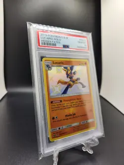 2019 Pokemon Sun & Moon Hidden Fates Lucario Holo Card SV22/SV94 PSA 10 - Image 2