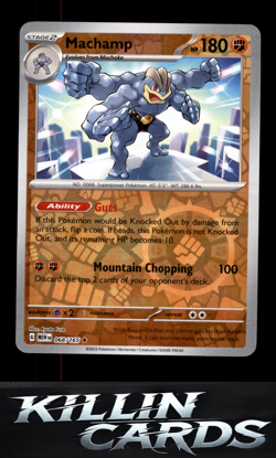 Reverse Holofoil Machamp 068/165 Rare SV: Scarlet & Violet 151 Pokemon Card NM - Image 1