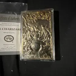 1999 Pokemon Charizard Gold Plated Trading Card Burger King - Image 2