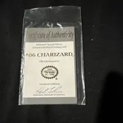 1999 Pokemon Charizard Gold Plated Trading Card Burger King - Image 3