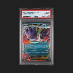 2025 POKEMON PFL EN-PHANTASMAL FLAMES #056 MEGA GENGAR EX PSA 10 - Image 1