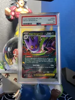 2025 POKEMON PFL EN-PHANTASMAL FLAMES #056 MEGA GENGAR EX PSA 10 - Image 2