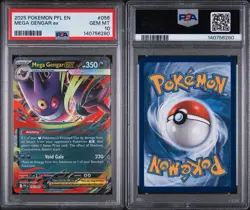 2025 POKEMON PFL EN-PHANTASMAL FLAMES #056 MEGA GENGAR EX PSA 10 - Image 3