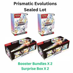 Prismatic Evolutions Booster Bundle x 2 and Surprise Box x 2 Sealed Lot 4 Total - Image 1