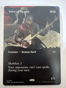 MTG Voice of Victory [Borderless] - Tarkir Dragonstorm (TDM) - Near Mint - Image 1