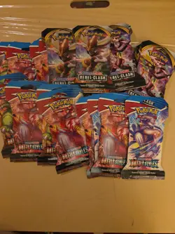 Pokemon Sword And Shield 25 Trading Card Pack Lot New Still Sealed - Image 1