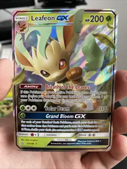 1X Leafeon GX - 13/156 - Pokemon Ultra Prism Sun & Moon Ultra Rare Card - NM - Image 1