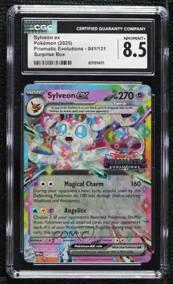 Sylveon ex (Surprise Box Promo) Pokemon Prismatic Evolutions PRE CGC 8.5 - Image 1
