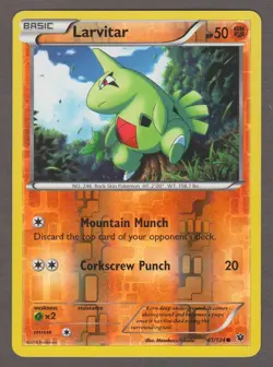 Larvitar 41/124 XY Fates Collide Reverse Holo Common Fighting Pokemon Card NM - Image 1