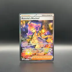 Acerola’s Mischief 183/132 Mega Evolution SIR Pokemon Card English NM - Image 1