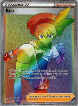 Bea 193/185 Rainbow Secret Rare Pokemon 2020 Vivid Voltage NM - Image 1