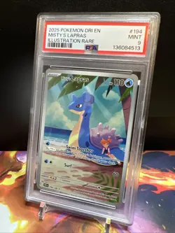 Pokemon 2025 Misty's Lapras 194/182 Sv10: Destined Rivals Holo PSA 9 MINT - Image 1